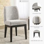 Signature Design by Ashley Burkhaus Traditional Upholstered Dining Chair, Set of 2, Dark Brown