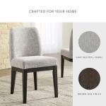 Signature Design by Ashley Burkhaus Traditional Upholstered Dining Chair, Set of 2, Dark Brown