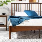 Zinus Linda Mid Century Wood Platform Bed Frame/Solid Wood Foundation/Wood Slat Support/No Box Spring Needed/Easy Assembly, Queen