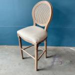 Outdoor Furniture Rattan Dining Bar Stool With Metal Legs High Chair Metal Chair Handmade Rattan Outdoor High Stools