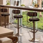 Minimalist Black Bar Stool Chair Swivel Modern Italian Sturdy Dining Chairs Ergonomic Unique Sillas De Comedor Dining Furniture