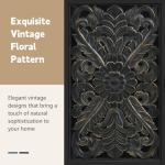 vintage carved wood 2-door accent cabinet - storage sideboard buffet with credenza for living room