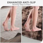 Shag Area Rugs for Bedroom Living Room,8X10 Ultra Soft Fluffy Area Rugs for Dorm,Indoor Carpet Nursery Rugs for Kids Girls Room Home Decor, Mottling Brown