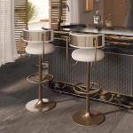 Minimalist Black Bar Stool Chair Swivel Modern Italian Sturdy Dining Chairs Ergonomic Unique Sillas De Comedor Dining Furniture