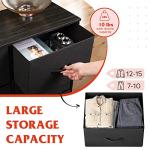 WLIVE Tall Black Dresser for Bedroom with 10 Drawers, Chest of Drawers, Dressers Bedroom Furniture, Storage Organizer Unit with Fabric Bins for Closet, Hallway, Living Room, Entryway