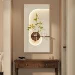 3D Textured LED Neutral Wall Art Decor for Living Room, Large Modern Minimalist Beige Sandstone Vertical Artwork for Walls, Cozy Home Lighted Wall Decor for Hallway, Dining Room, Bedroom, Office