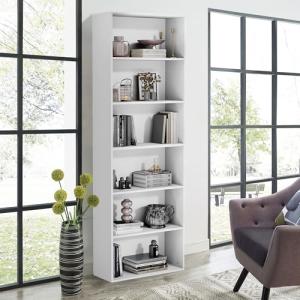 GRUSIGN 71" Tall 6-Tier Bookshelf, Large Open Display Bookcase with Ample Storage, Floor Standing Book Shelf for Living Room, Home Office, Bed Room, White