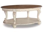 Signature Design by Ashley Realyn Casual Cottage Coffee Table, Antique White & Brown