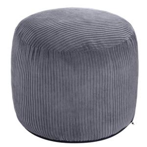 WSOFRLAC Pouf Ottoman Foot Stools Ottoman with Foam Small Corduroy Ottomans for Living Room Ottomans Pouf 20x15 Floor Poufs Foot Rest for Office Chair Dark Grey Foot Stool Small