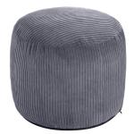 WSOFRLAC Pouf Ottoman Foot Stools Ottoman with Foam Small Corduroy Ottomans for Living Room Ottomans Pouf 20x15 Floor Poufs Foot Rest for Office Chair Dark Grey Foot Stool Small