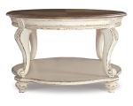 Signature Design by Ashley Realyn Casual Cottage Coffee Table, Antique White & Brown