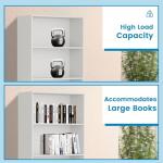 GRUSIGN 71" Tall 6-Tier Bookshelf, Large Open Display Bookcase with Ample Storage, Floor Standing Book Shelf for Living Room, Home Office, Bed Room, White