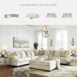 Signature Design by Ashley Rawcliffe Casual L-Shaped Anti Sag 3-Piece Sectional with Reversible Cushions and 10 Accent Pillows, Beige