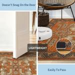 GarveeHome Tibetan Tiger 8x10 Washable Area Rugs for Living Room, Boho Tribal Terracotta Soft Animal Print Throw Rug Vintage Non Slip Ultra Thin Stain Resistant Floor Carpet for Office Bedroom