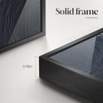 Framed Black and White Abstract Canvas Wall Art, Large Modern Art Prints Paintings Artwork for Walls, Minimalist Gray Pictures for Living Room Bedroom Dining Room Office Bathroom Wall Decor 24x36 In