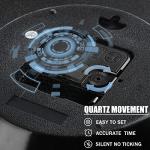 HZDHCLH Modern Wall Clocks Battery Operated,10 inch Black and Gold Clock for Wall,Silent Small Wall Clock for Living Room Bedroom Kitchen Office Nursery Decor