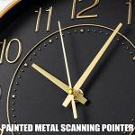 HZDHCLH Modern Wall Clocks Battery Operated,10 inch Black and Gold Clock for Wall,Silent Small Wall Clock for Living Room Bedroom Kitchen Office Nursery Decor