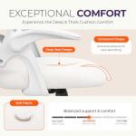 NEO CHAIR Office Desk Computer Gaming Ergonomic Chair with Lumbar Back Support Adjustable Height Swivel Wheels Flip-up Arms Mesh Chair for Home or Office (Ivory)