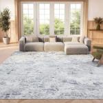 SAFAVIEH Area Rug 8x10 - Amelia Collection - Large - Grey & Ivory, Modern Design, Non-Shedding & Easy Cleaning, Ideal for Living Room, Bedroom, Office, Dining Space (ALA705G)