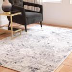 SAFAVIEH Area Rug 8x10 - Amelia Collection - Large - Grey & Ivory, Modern Design, Non-Shedding & Easy Cleaning, Ideal for Living Room, Bedroom, Office, Dining Space (ALA705G)