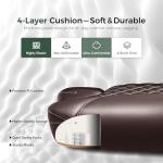 amseatec, Office Chair, Executive Leather Chair Home Office Desk Chairs, Ergonomic Computer Desk Chair with Adjustable Flip-Up Arms, Lumbar Support Swivel Task Chair with Rocking Function (Brown)