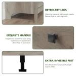 Vikiullf 7 Drawer Dresser - Wooden Bedroom Dressers, Grey Storage Drawers Cabinet for Bedroom, Living Room, Farmhouse Dresser Organizer, Rust Chest of Drawers