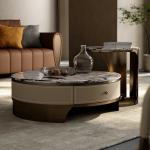 Drawer Style Coffee Table Decoration Designer Minimalist Storage Coffee Table Black White Space Meuble Salon Furniture For Home