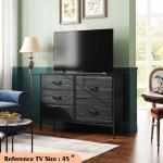 5-Drawer Bedroom Dresser with Organizers, Wide Chest for Living Room, Fabric Storage Furniture