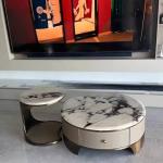 Drawer Style Coffee Table Decoration Designer Minimalist Storage Coffee Table Black White Space Meuble Salon Furniture For Home