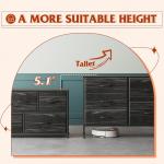 5-Drawer Bedroom Dresser with Organizers, Wide Chest for Living Room, Fabric Storage Furniture