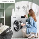 HIGOGOGO Pouf Ottoman Stuffed Round Modern Foam Filled Foot Rest Poufs for Living Room Chair Decorative 26 X 18 Inches Boho Relax Stool for Wedding Christmas Party, Beige