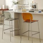 Ergonomic Transparent Bar Stools Reception Outdoor Designer Balcony Dining Chairs Party Sillas Para Comedor Salon Furniture