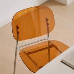 Ergonomic Transparent Bar Stools Reception Outdoor Designer Balcony Dining Chairs Party Sillas Para Comedor Salon Furniture