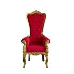 Factory direct sales European single solid wood heightened high back king chair, hotel lobby decorative chair KTV conference cha
