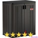 NEW-9 Cubic Ft. Heavy-Duty Resin Cabinet with 2 Shelves, Dark Grey