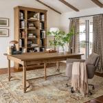 jinchan 8x10 Large Area Rug Vintage Washable Non-Slip Rug for Living Room Bedroom Dining Room Kitchen Home Office Thin Elegant Retro Lightweight Chenille Rug Warm Taupe