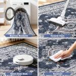 WEZVIX Washable 8x10 Area Rug for Living Room,Traditional Vintage Floral Large Rug,Soft Low Pile Boho Carpet for Dining Room,Guestroom,Office,Kids Room,Farmhouse,Nursery,Living Room Decor