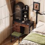 A16 Cabinet Makeup Vanity Table Closets Jewelry Bedside Stool Dressing Table Wood Vintage Chair Penteadeira Postmodern Furniture