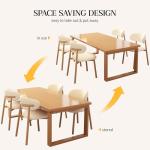 JCAJCA Kitchen Dining Chairs Set of 2 Modern Soft Linen Farmhouse Dining Room Chair with Metal Legs, Beige/Original