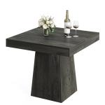 Tribesigns Square Dining Table for 4, 31.5-Inch Small Kitchen Table with Sturdy Pedestal Base, Farmhouse Dinner Table for Dining Room, Living Room, Kitchen (Gray)