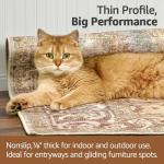 jinchan 8x10 Large Area Rug Vintage Washable Non-Slip Rug for Living Room Bedroom Dining Room Kitchen Home Office Thin Elegant Retro Lightweight Chenille Rug Warm Taupe