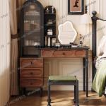 A16 Cabinet Makeup Vanity Table Closets Jewelry Bedside Stool Dressing Table Wood Vintage Chair Penteadeira Postmodern Furniture