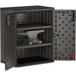 NEW-9 Cubic Ft. Heavy-Duty Resin Cabinet with 2 Shelves, Dark Grey