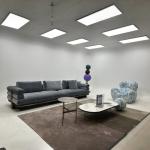 New Luxury Italian Design Modular Leather Fabric Single Seat Sofa Living Room Apartment Mall or Hotel