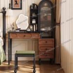 A16 Cabinet Makeup Vanity Table Closets Jewelry Bedside Stool Dressing Table Wood Vintage Chair Penteadeira Postmodern Furniture