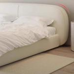 Decor Aesthetic Double Bed Art Queen Size Soft Backrest Headboard Beds Bedside Table Drawers Bedroom Sets Full Set Furniture