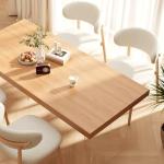 JCAJCA Kitchen Dining Chairs Set of 2 Modern Soft Linen Farmhouse Dining Room Chair with Metal Legs, Beige/Original