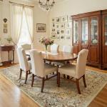 jinchan 8x10 Large Area Rug Vintage Washable Non-Slip Rug for Living Room Bedroom Dining Room Kitchen Home Office Thin Elegant Retro Lightweight Chenille Rug Warm Taupe