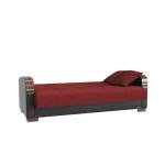 Upholstered Convertible Sofabed with Storage, Red Fabric, Stylish & Functional Furniture for Living Room