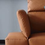 Living Room Leather Sofa Small Flat Set Combination Home Furniture